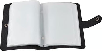 ✝️ Catholic Genuine Leather Holy Card Holder – Pocket Prayer Card Organizer with Snap Closure
