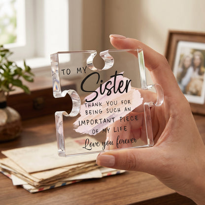 The "Important Piece of My Life" Acrylic Puzzle Keepsake | Heartfelt Gift for Family & Friends