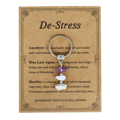 ✨Handmade Natural Stone Keychain – Carry Positivity Everywhere