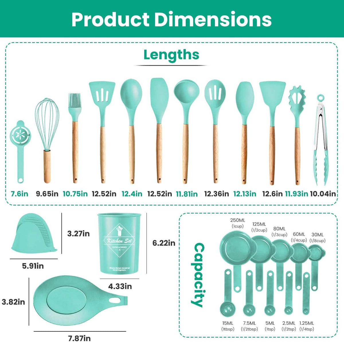 35-Pieces: Kitchen Cooking Utensils Set