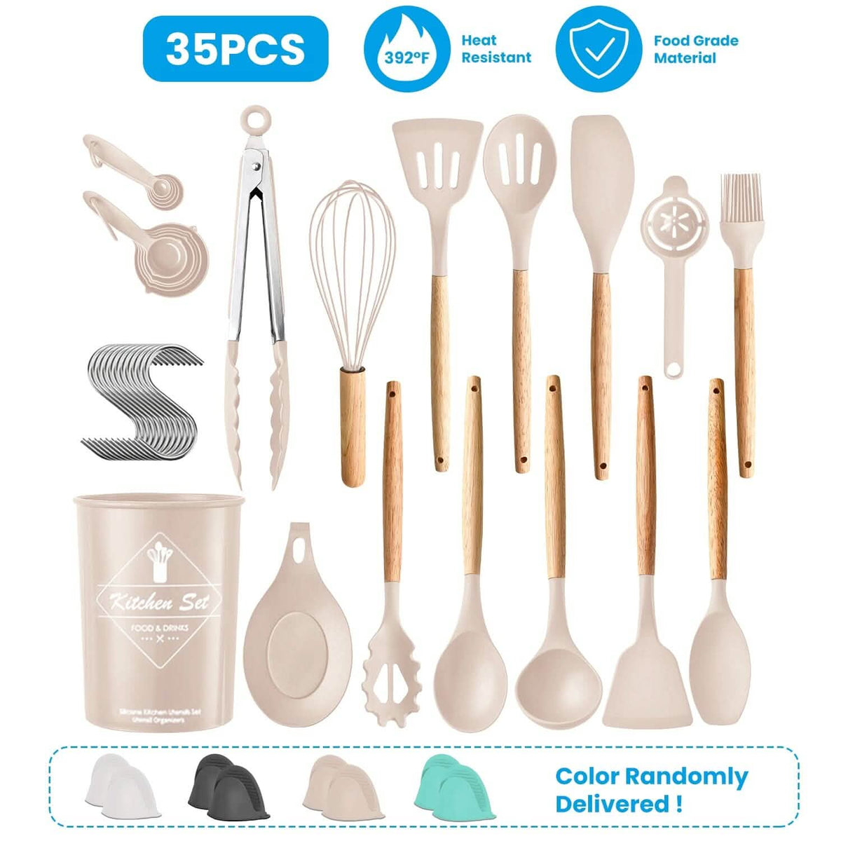 35-Pieces: Kitchen Cooking Utensils Set