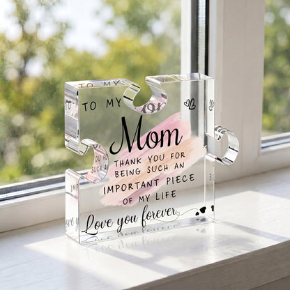 The "Important Piece of My Life" Acrylic Puzzle Keepsake | Heartfelt Gift for Family & Friends