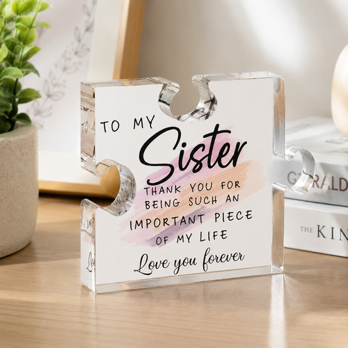 The "Important Piece of My Life" Acrylic Puzzle Keepsake | Heartfelt Gift for Family & Friends