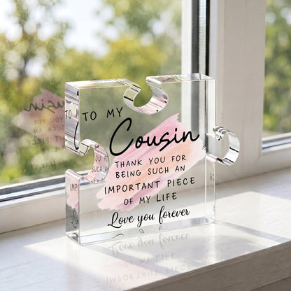 The "Important Piece of My Life" Acrylic Puzzle Keepsake | Heartfelt Gift for Family & Friends