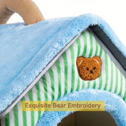 Foldable Pet House Removable Washable Cat House Puppy Cave Sofa Pet Bed House for Extra Small Dogs and Small and Medium Cats