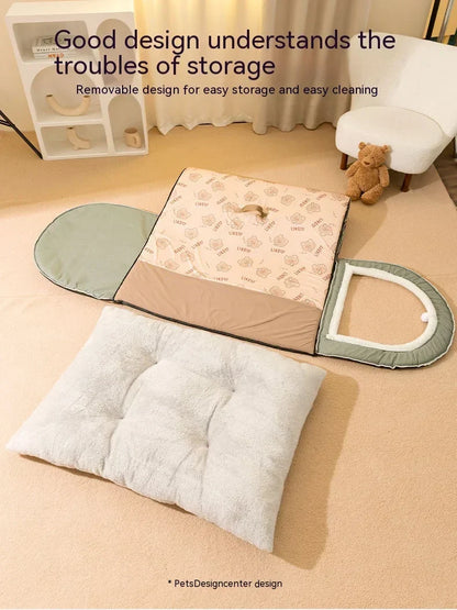 Big Dog Nest Winter Warm Dog House Removable and Washable Dog Bed Seasonal Large Dog House Type Pet Sleeping Supplies, Cat Nest